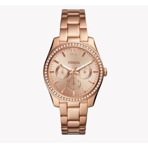 Fossil ES4315 Scarlette Rose Gold Tone Stainless Steel Chrono 38mm Watch